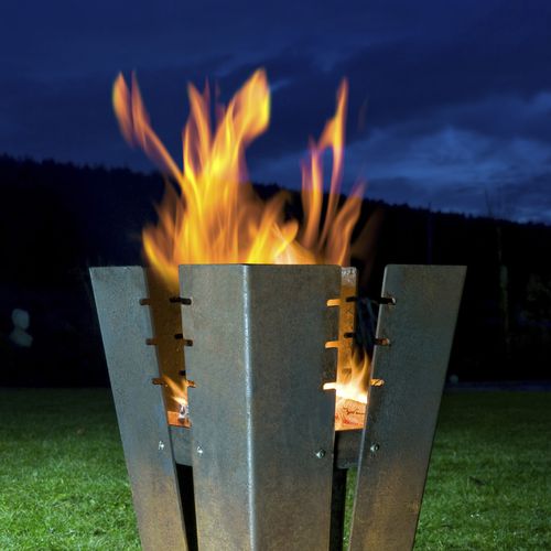 Garten-Feuerstelle / Holz - fuji - keilbach design and products - Stahl / rechteckig / Rostoptik
