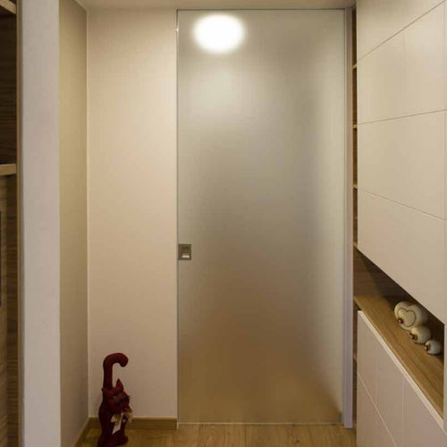 Aluminium-Schiebesystem - DRYWALL - GFS Italian Innovative Glass Fixing - Glastüren / mit integrierter Verschlussdämpfung / mit versteckten Laufrollen