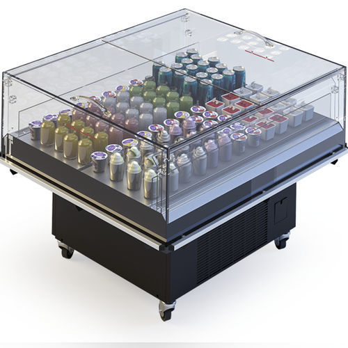 Verkaufskühlvitrine - MAXIM 2 - IGLOO - für Einzelhandel / Edelstahl / schwarz