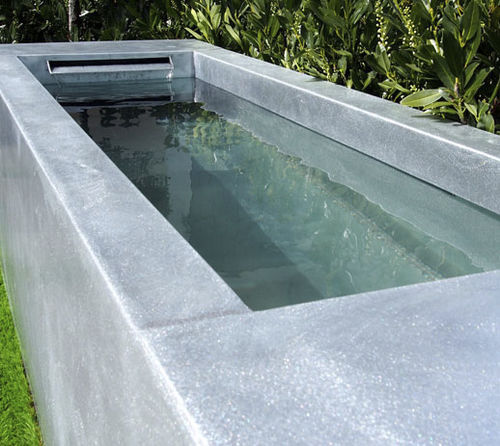 Garten-Springbrunnen -  BASSIN FILANT - Tonton Zingueur - Zink / modern / von Olivier Joannin