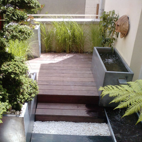 Garten-Springbrunnen - STUDIO IN SITU - Tonton Zingueur - Zink / Titanzink / modern