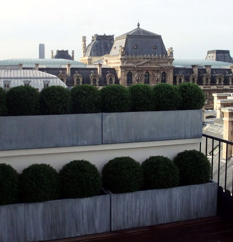 Zink-Pflanzkübel - LOUVRE - Tonton Zingueur - Kupfer / rechteckig / maßgefertigt