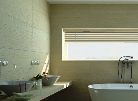 Steinfurnier - TRAVERTINE - X STONE - elastisch / Travertin-Optik