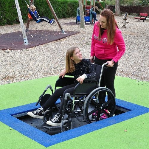 Trampolin für Rollstuhl - R4327  - Industrias Agapito - für Spielplätze / rechteckig / für Außenbereich