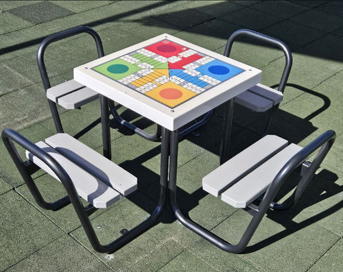 Moderner Picknicktisch - R2032  - Industrias Agapito - Recyclingkunststoff / HDPE / Gestell aus Stahl