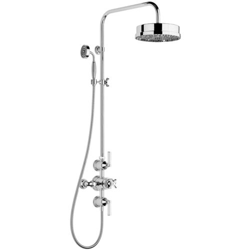 Wandmontiertes Duschsystem - V6K6XM9-CP - Samuel Heath & Sons - modern / mit Handbrause / thermostatisch