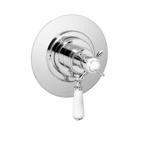 Einhebelmischer für Dusche - V461-T-CP - Samuel Heath & Sons - Einbau / thermostatisch / aus verchromtem Metall