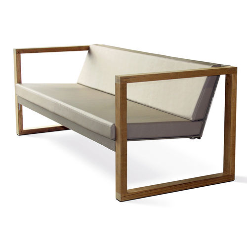 Modulsofa - BANCA TEAK - FueraDentro - modern / für Außenbereich / Batyline®