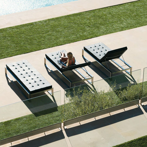 Moderne Sonnenliege - SIESTA - FueraDentro - Batyline® / Edelstahl / für Garten
