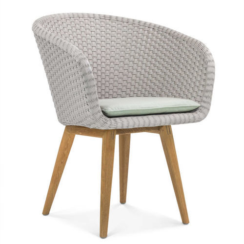 Moderner Sessel - SHELL CHAIR TEAK - FueraDentro - Batyline® / geflochtenes Harz / geflochtenes Harz