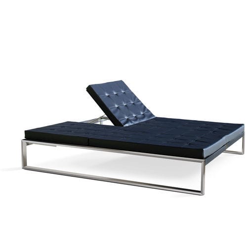 Moderne Sonnenliege - SIESTA TWIN  - FueraDentro - Batyline® / Maschen / Kunstleder