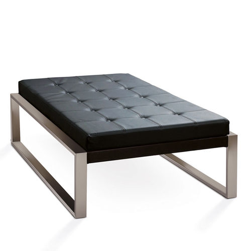 Moderner Fußschemel - PIECERA 78 & 130 - FueraDentro - Batyline® / Edelstahl / für den Innenraum