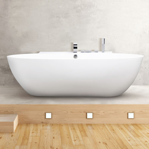 Ovale Badewanne - AQUAdesign - freistehend / Verbundwerkstoff / weiß