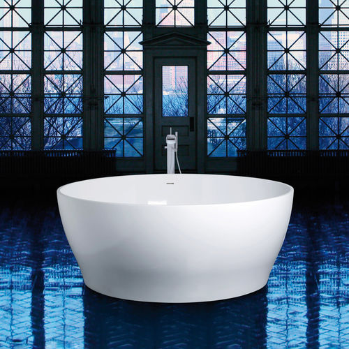Runde Badewanne - CUP OF TEA - AQUAdesign - freistehend / Verbundwerkstoff / weiß