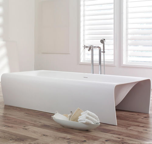 Freistehende Badewanne - STRIP - AQUAdesign - Kunststoff / weiß