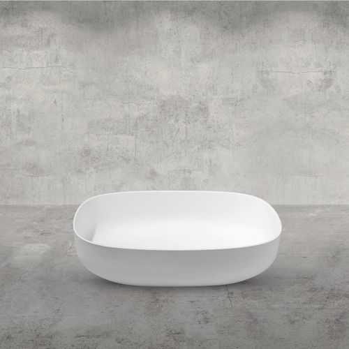 Aufsatzwaschbecken - STONE EVO - AQUAdesign - Stein / oval / modern