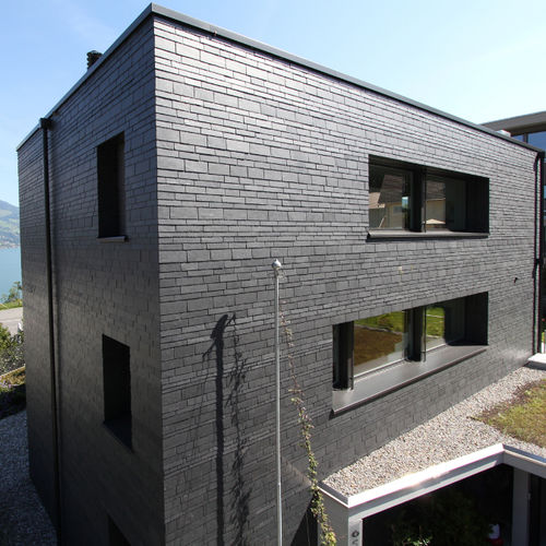 Kassetten-Fassadenverkleidung - DYNAMIC - Rathscheck  Schiefer - Schiefer / in Naturoptik / Betonoptik