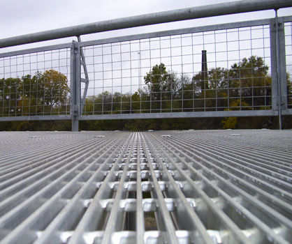Edelstahl-Übergang - ADA - Ohio Gratings - Aluminium / Balken