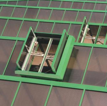 Aluminium-Rauchabzugsfenster - MEGA PHOENIX - AIRSUN - Polycarbonat / für Dach / für Fassaden