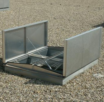 Aluminium-Rauchabzugsfenster - PHOENIX DUO - AIRSUN - Polycarbonat / für Dach / für Fassaden
