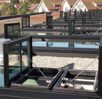 Aluminium-Rauchabzugsfenster - PHOENIX CV 0.8 - AIRSUN - Polycarbonat / für Dach / für Fassaden