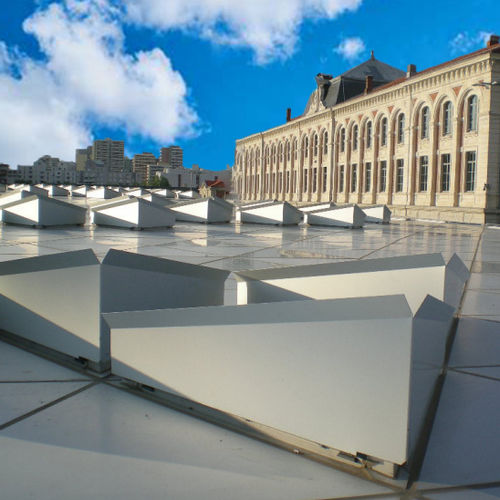 Glas-Rauchabzugsfenster - SMOKELIGHT MONO - AIRSUN - Aluminium / für Dach