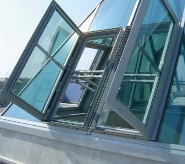 Glas-Rauchabzugsfenster - SMOKELIGHT DUO - AIRSUN - Aluminium / für Dach