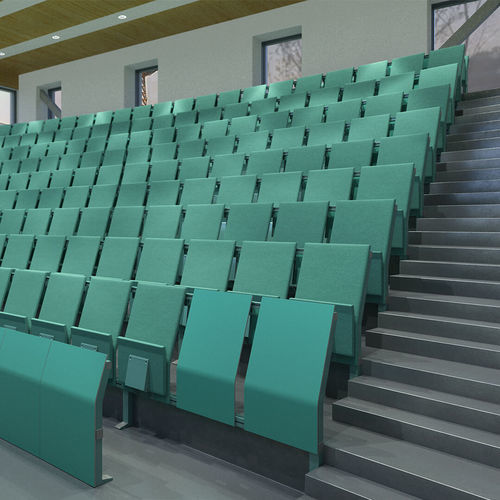 Moderner Hörsaalstuhl - E5000 - Lamm srl - für den Innenraum / Stoff / Sperrholz