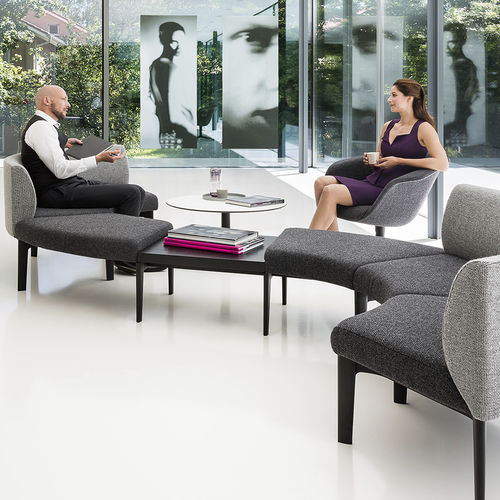 Modulare Polsterbank - SE:WORKS - Sedus - modern / Stoff / Gestell aus Aluminium