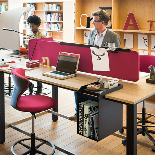 Tisch-Bürotrennwand - EASY SCREEN - Sedus - Stoff / Magnet / grau