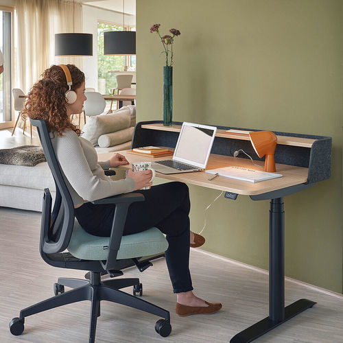 Bodenstehender Schreibtisch - se:desk - Sedus - modern / Metall / Filz