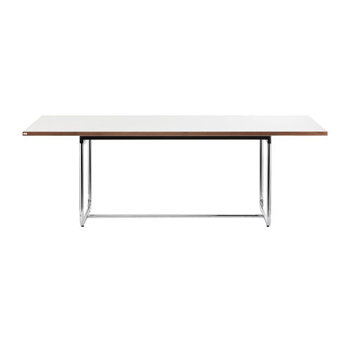 Moderner Tisch - S 1070 - THONET - Buche / Gestell aus Stahl / rechteckig