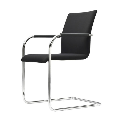 Moderner Konferenzstuhl - S 55 - THONET - für den Innenraum / Stoff / Gestell aus Stahl