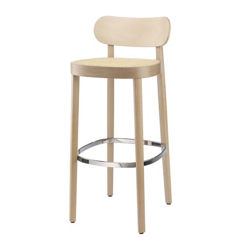 Moderner Barstuhl - 118 H - THONET - für den Innenraum / Korbweide / Gestell aus Buche