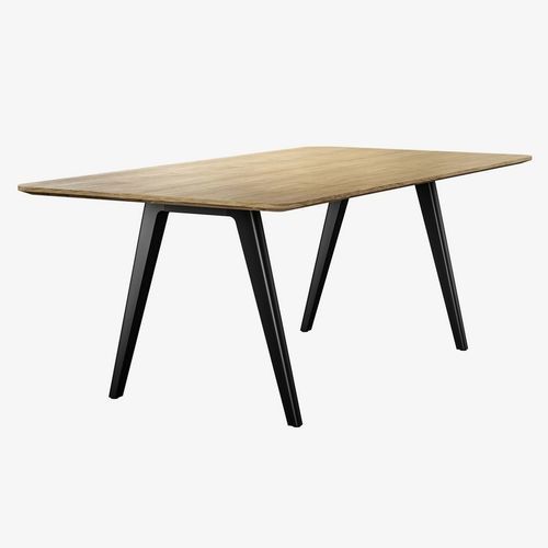 Moderner Besprechungstisch - 1500 - THONET - Holz / Aluminium / Gestell aus verchromtem Metall