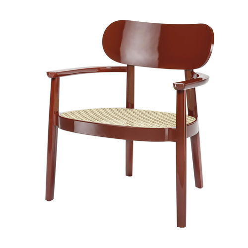 Moderner Sessel - 119 F - THONET - Stoff / Leder / Rattan