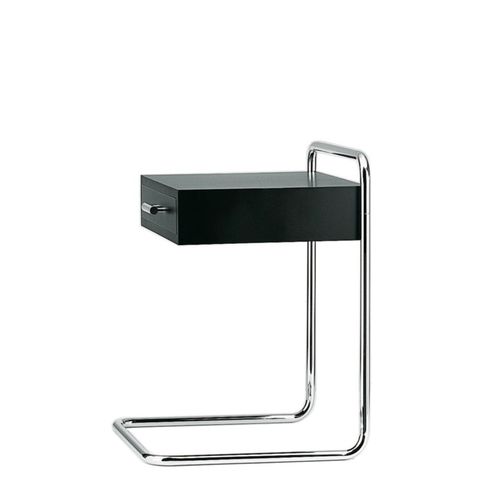 Moderner Nachttisch - B 117 - THONET - lackiertes Holz / Gestell aus Stahl / rechteckig