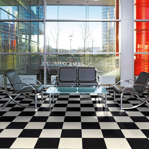 Vinyl-Bodenbelag - POLYFLEX PLUS PU - Polyflor - für den Innenraum / für Dienstleistungsbereich / aus Fliesen