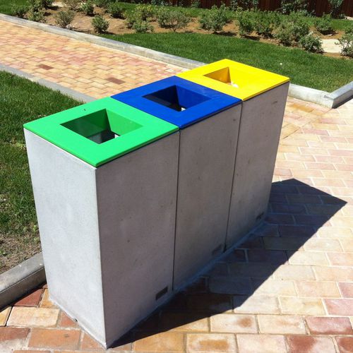 Park-Abfallbehälter - ECO-CITIZEN - A Amop Synergies - System / COR-TEN®-Stahl / Edelstahl