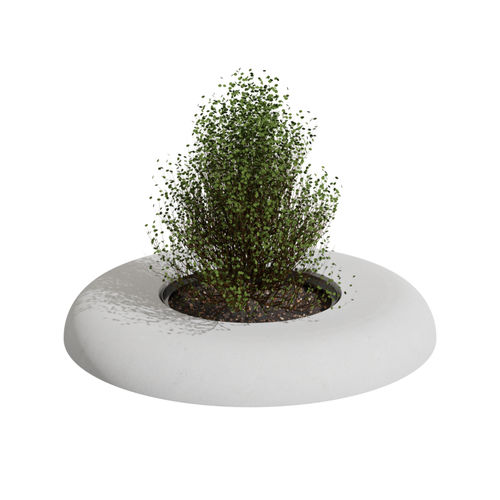 Beton-Pflanzkübel - FLOWER STONE XL E - A Amop Synergies - rund / mit integrierter Bank / modern