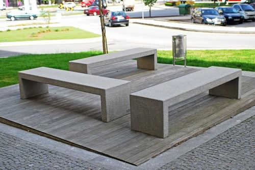Moderne Bank für den öffentlichen Raum - MODULAR : R - A Amop Synergies - Beton / modular
