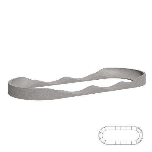 Pumptrack für Skatepark - 01163 - Oval Circuit Model II - A Amop Synergies - modulierbar / für Bikeparks / Wavetyp
