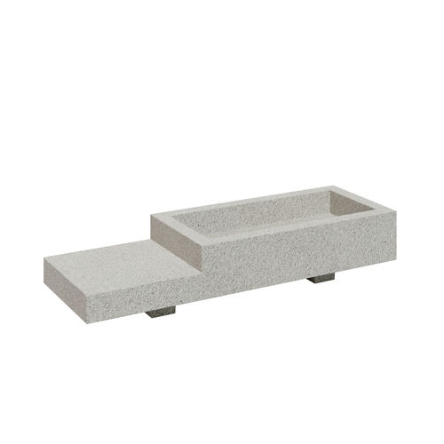 Beton-Pflanzkübel - MUL C2 - 01403 - A Amop Synergies - rechteckig / modulierbar / mit Sockel