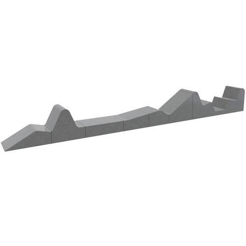 Bank für den öffentlichen Raum / minimalistisches Design - 8C1 Solution - 01301 - A Amop Synergies - Beton / mit Rückenlehne / ohne Armlehnen