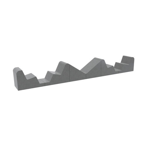Bank / minimalistisches Design - 6C1 Solution - 01303 - A Amop Synergies - Beton / mit Rückenlehne / ohne Armlehnen