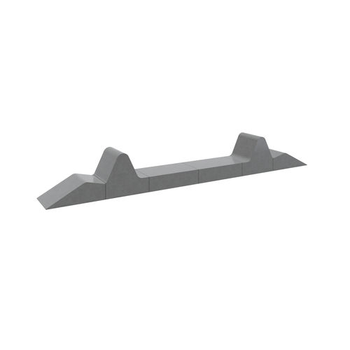 Bank / minimalistisches Design - 6C2 Solution - 01304 - A Amop Synergies - Beton / mit Rückenlehne / ohne Armlehnen
