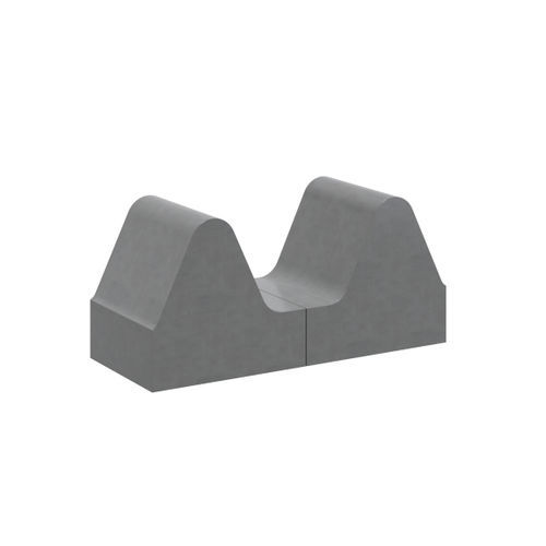 Bank / minimalistisches Design - 2C2 Solution - 01309 - A Amop Synergies - Beton / ohne Rückenlehne / ohne Armlehnen