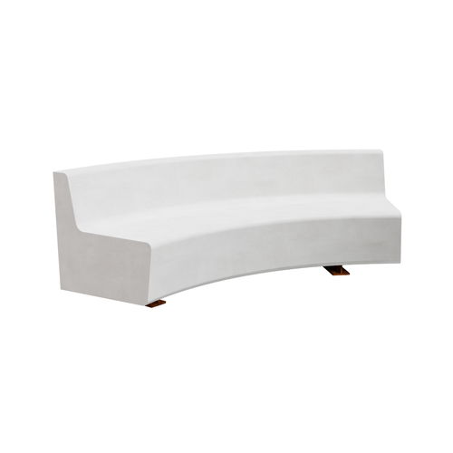 Moderne Bank für den öffentlichen Raum - TEJO Concave - A Amop Synergies - Beton / COR-TEN®-Stahl / mit Rückenlehne
