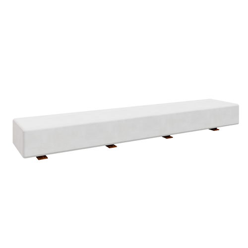 Moderne Bank für den öffentlichen Raum - TEJO Collective 300 - A Amop Synergies - Beton / COR-TEN®-Stahl / ohne Rückenlehne