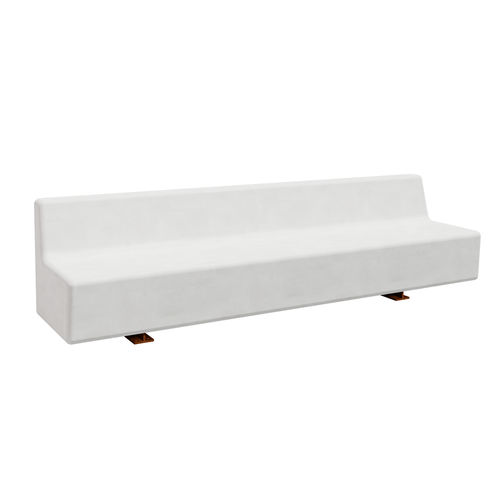 Moderne Bank für den öffentlichen Raum - TEJO Collective 240 - A Amop Synergies - Beton / COR-TEN®-Stahl / mit Rückenlehne